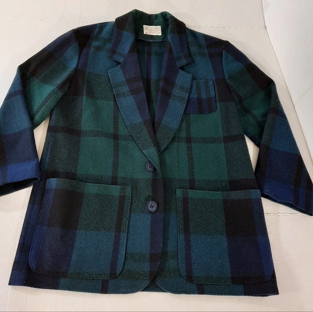 Pendleton Virgin Wool Tartan Plaid Blazer